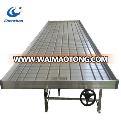 Extruded aluminum alloy frame greenhouse flood and drain trays